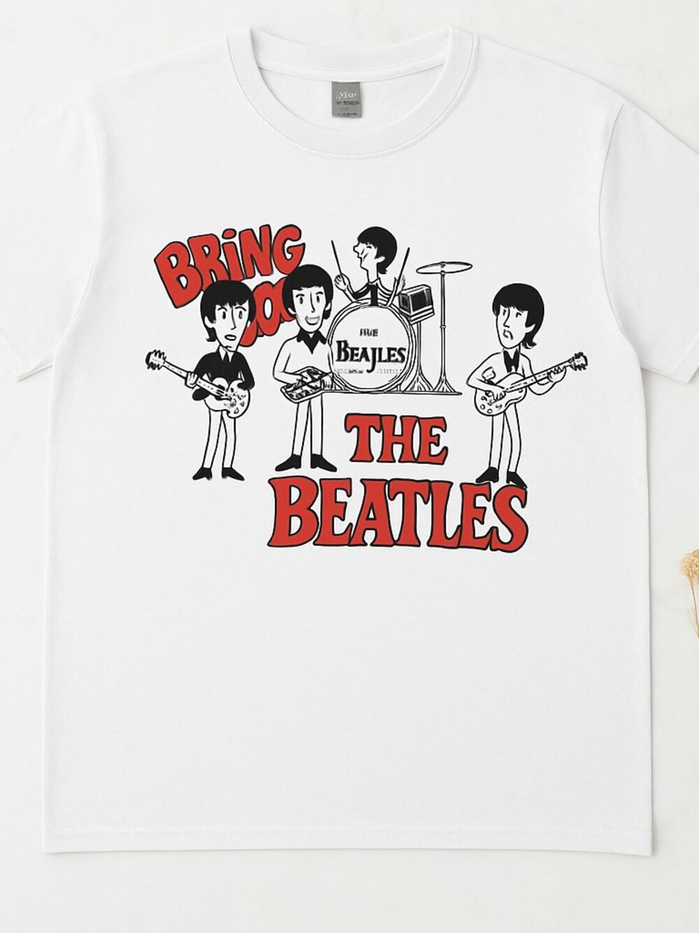 The Beatles Graphic Tee | Vintage Rock Band Music White T-Shirt